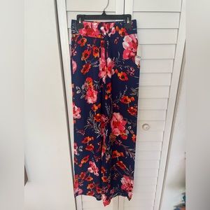 Bar III Floral Print Wide-leg pant